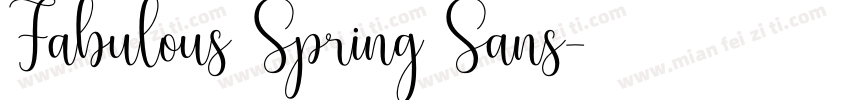 Fabulous Spring Sans字体转换